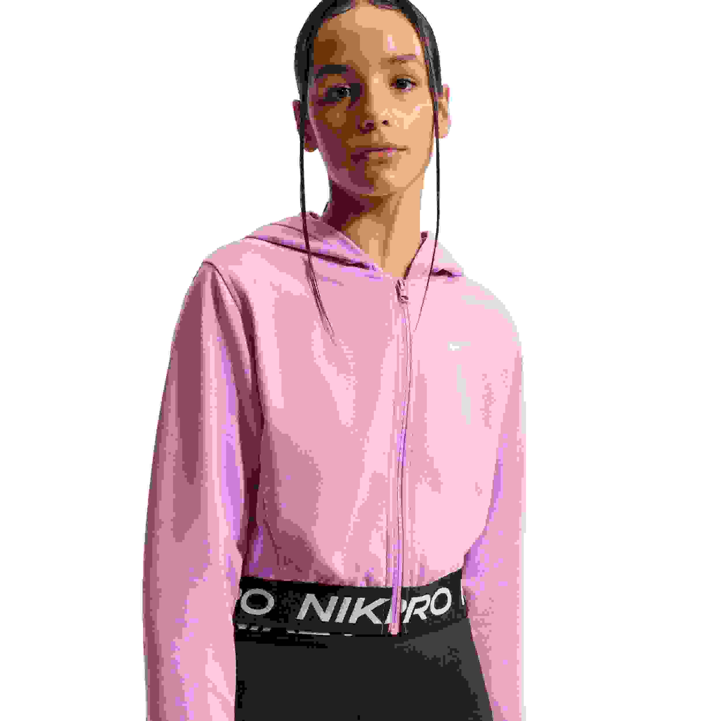 Nike Pro Fleece Dri-FIT Full-Zip Big Girls' Lt Magenta Jacket